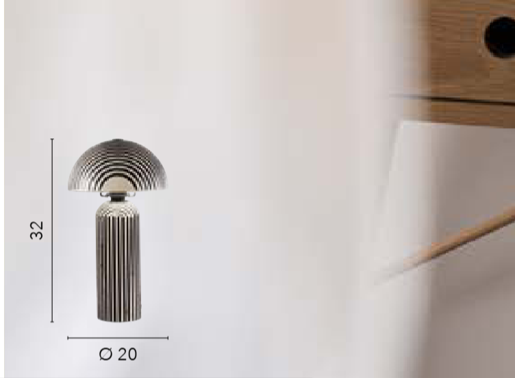 Lume in ceramica motivo zebrato nero 1XE14 non incl. TANZANIA Lume in ceramica motivo zebrato nero 1XE14 non incl. TANZANIA